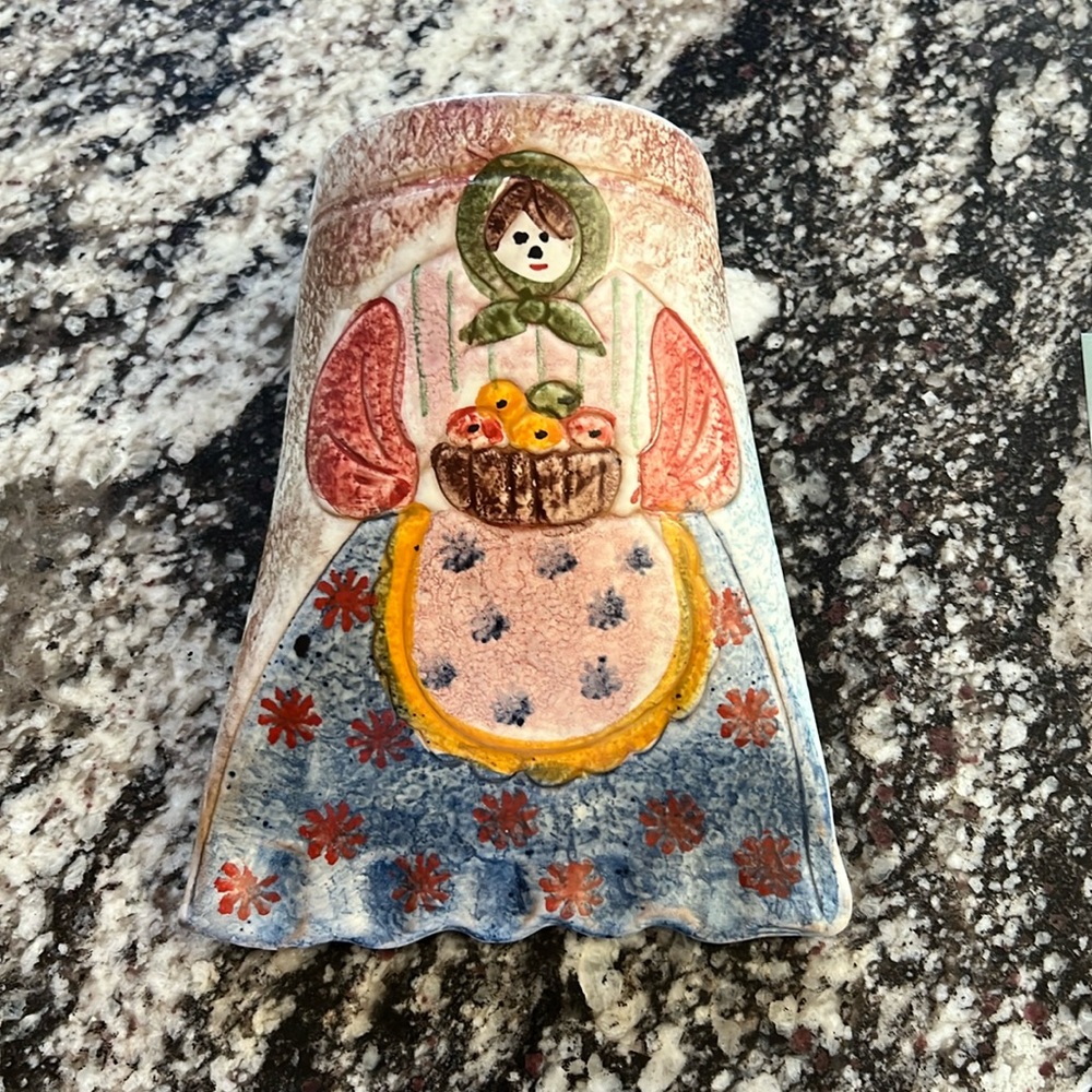 VTG Italian Clay Pottery Wall Pocket